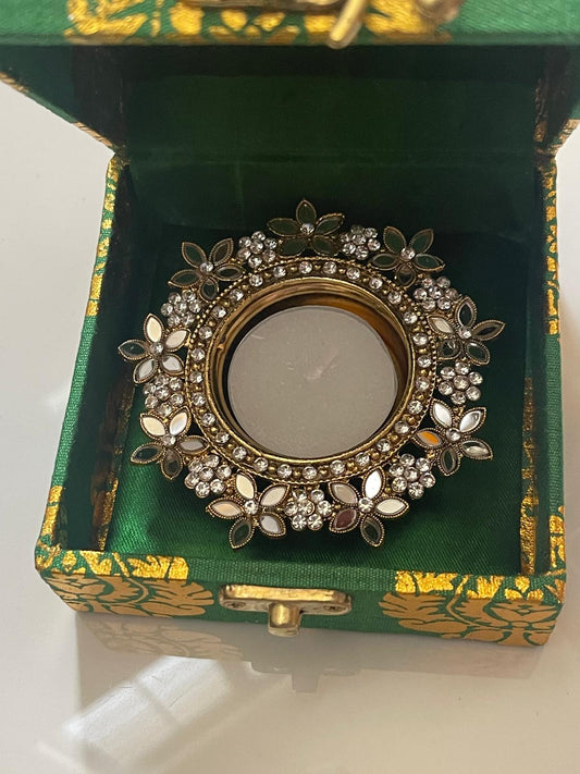 Metal Diya in Box